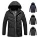 Men's Clothing Men's Thickened Fleece-Lined Hooded Parka Coat - Winter Warm Long Jacket With Multiple Pockets (Black, Navy Blue)_voghion.com