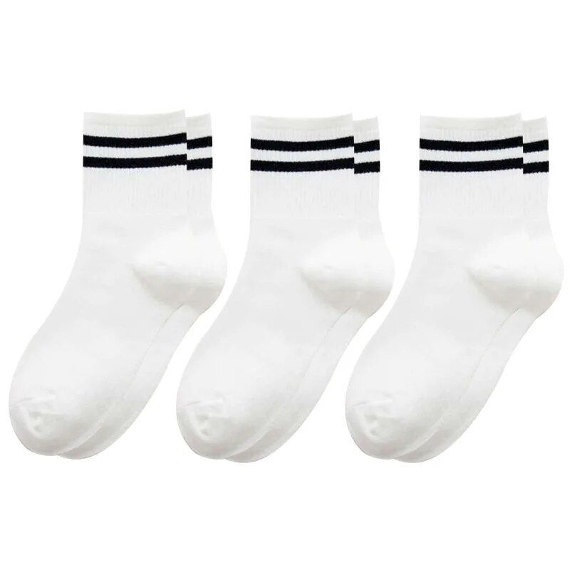 MERCURY Man Randig Casual 3 par Standardtjocklek Bomull Andas Rolig Unisex Street Fashion Mid-Tube strumpor_voghion.com