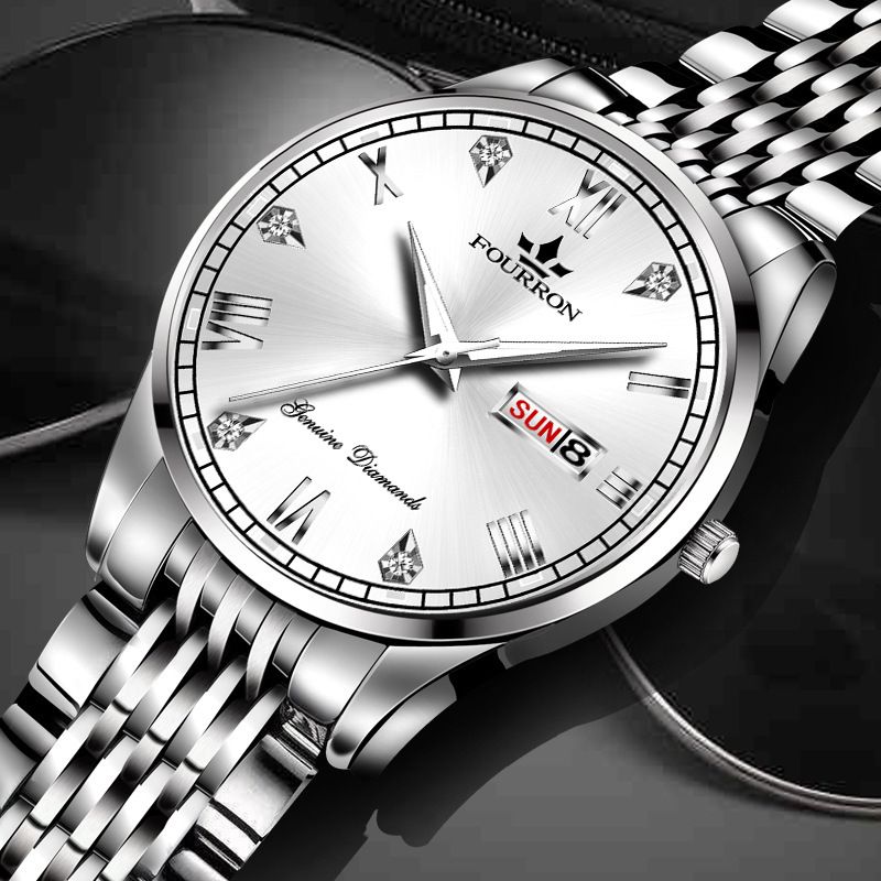 Orologio Feilang da uomo, orologio non meccanico, orologio da uomo, orologio classico in oro, sottile striscia di acciaio, impermeabile, luce notturna, orologio al quarzo da uomo_voghion.com