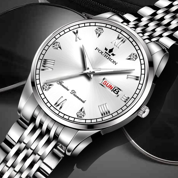 Orologio Feilang da uomo, orologio non meccanico, orologio da uomo, orologio classico in oro, sottile striscia di acciaio, impermeabile, luce notturna, orologio al quarzo da uomo_voghion.com