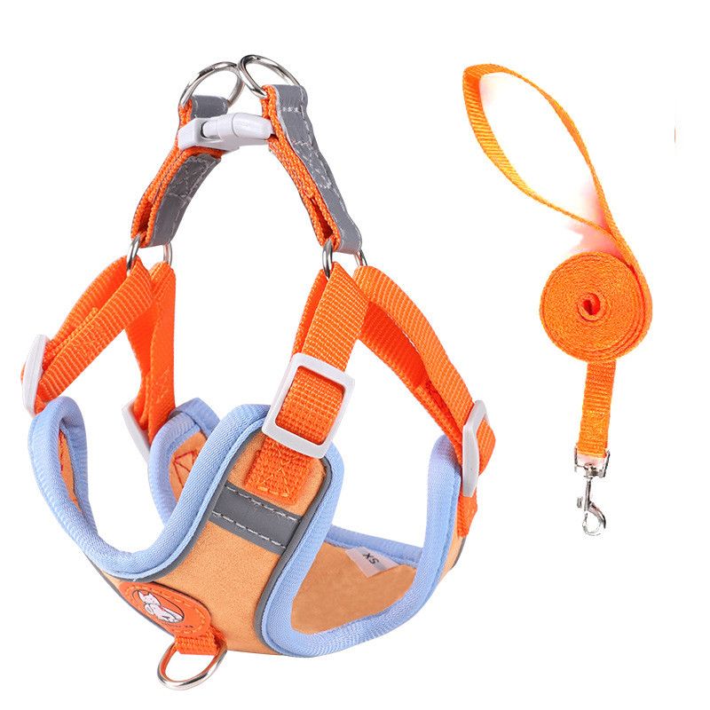 Harnais pour chien réglable, laisse pour petits et moyens chiens, gilet réfléchissant doux, manteau pour chiot, accessoires pour animaux de compagnie_voghion.com