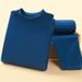 Derong mid neck thermal underwear set with self heating layer, men's base shirt, thin style clothes, autumn pants, youth_voghion.com