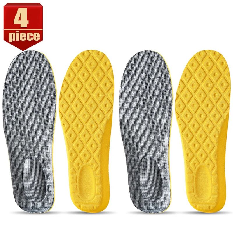 4 adet Lateks Bellek Köpük Tabanlık erkek Yumuşak Ayak Desteği Ayakkabı Pedleri Nefes Ortopedik Spor Astarı Ayak Bakımı Ekleme_voghion.com