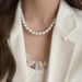 Collier de perles de verre perlé nouveau style collier de tempérament conception féminine niche accessoires de chaîne de clavicule_voghion.com