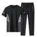 Men's Clothing Ice Cooling Sports Leisure Ice Silk Suit Men's Set_voghion.com