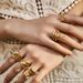 Irregular stacking ring color preservation business fashion OL ladies retro ring modern style real gold electroplating_voghion.com