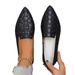 Bean 2025 Spring New 36--43 Large Size Pointed Toe Shallow Mouth Flat Hollow Out Mom Shoes For Women_voghion.com