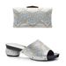 Női vastag szandálok gyémántpréselt vacsoratáskával Divatos ruha kézitáska Estélyi táska Cipőtáska szett_voghion.com