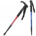 Bâton de randonnée ultra-léger télescopique en alliage d'aluminium, canne multifonctionnelle pour l'extérieur, unisexe, pour le trekking et l'escalade_voghion.com
