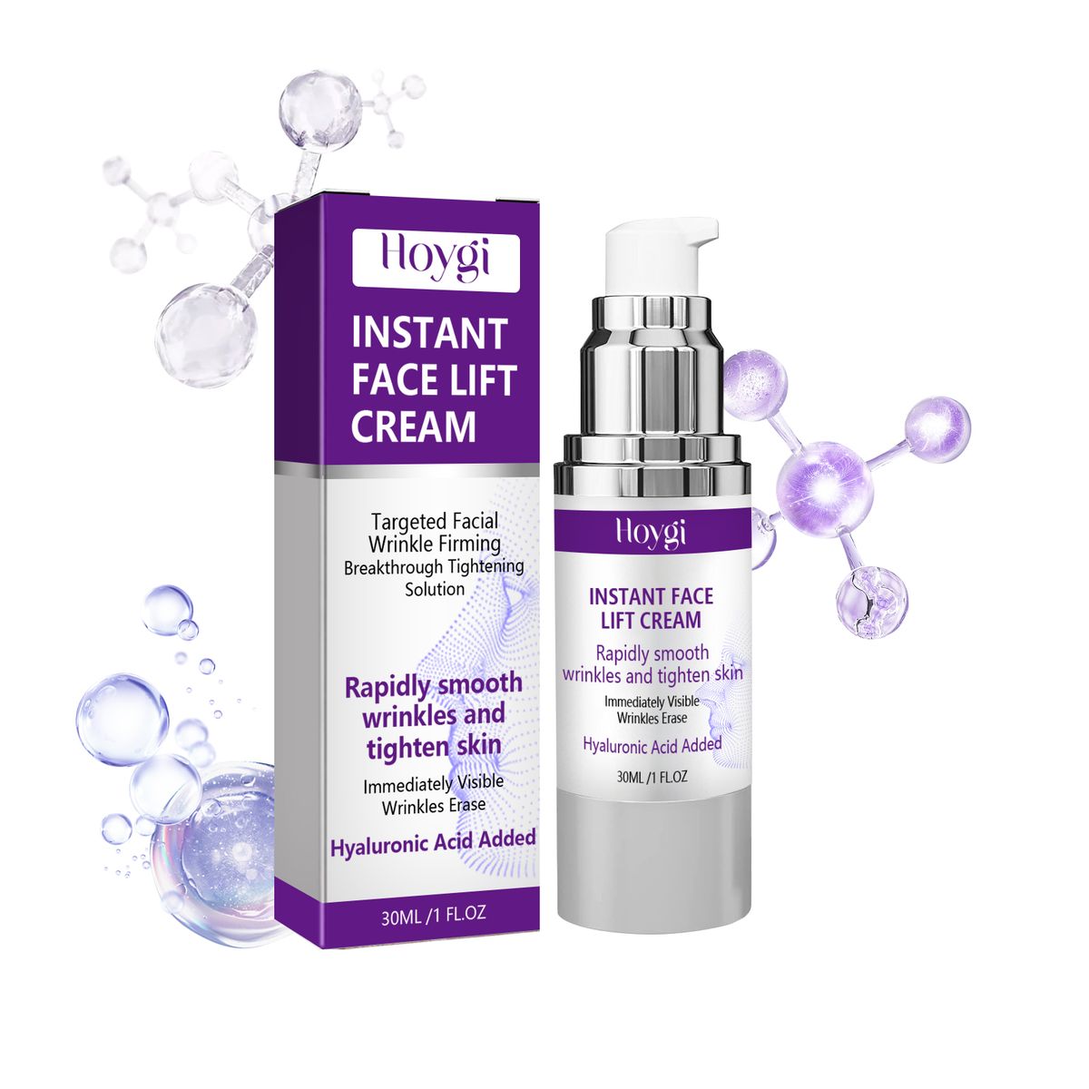 Hoygi Instant Face Lift Cream, Minska fina linjer i ansiktet med mild återfuktande kräm för rynkig hud_voghion.com