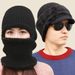 Winter For Men And Women, Pullover H, Windproof, Fleece-Lined, Thickened, Warm, Ear Protection, Duckbill Knitted Ski_voghion.com