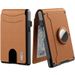 Durable and practical wallet for men with high-end feel, Airtag card bag, large capacity card slot, anti-theft brush, flip cover metal card box wallet_voghion.com