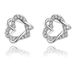Petites boucles d'oreilles fantaisie en forme de double cœur entièrement en diamant_voghion.com