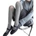 Women's Socks Velvet Tights With Embossed Patterns – Grey Heart/Dot Lace Leggings (One Size, 120D)_voghion.com