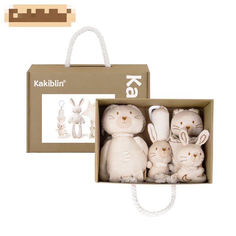 Baby Soothing Gift Box Set Organic Cotton Toys Newborn Soothing Products_voghion.com