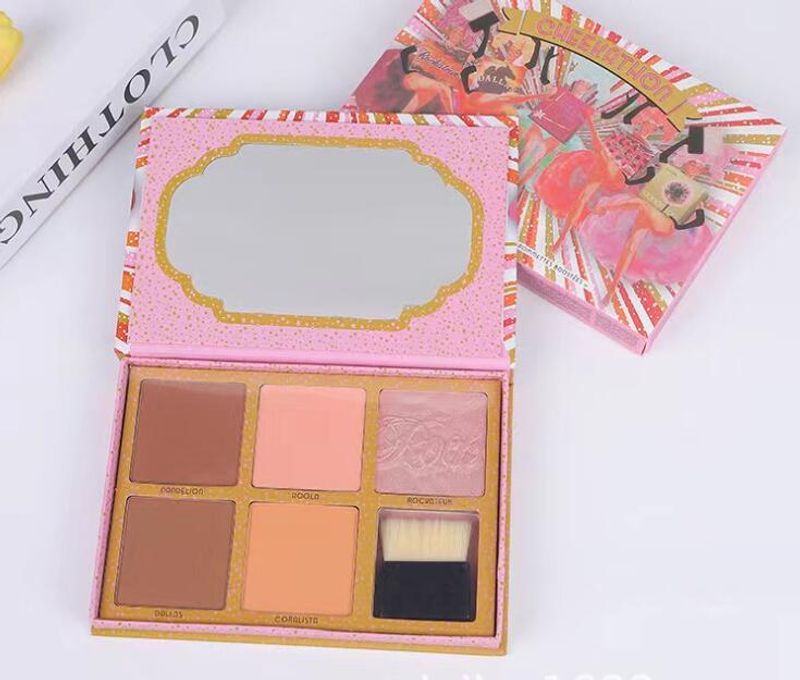 Blush 5 couleurs, disque haut, contour tridimensionnel, perle-mat, maquillage facile à entretenir, maquillage naturel_voghion.com