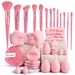 40PCS Professional Makeup Brush Set For Combination Skin With High-Quality Nylon Bristles, Headbands, Sponges & Velvet Applicators_voghion.com