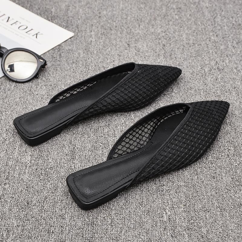 2025 New Design Handmade Hollow Shoes Retro Cork Bottom Shoes Women's Personalized Lazy Baotou Shoes_voghion.com