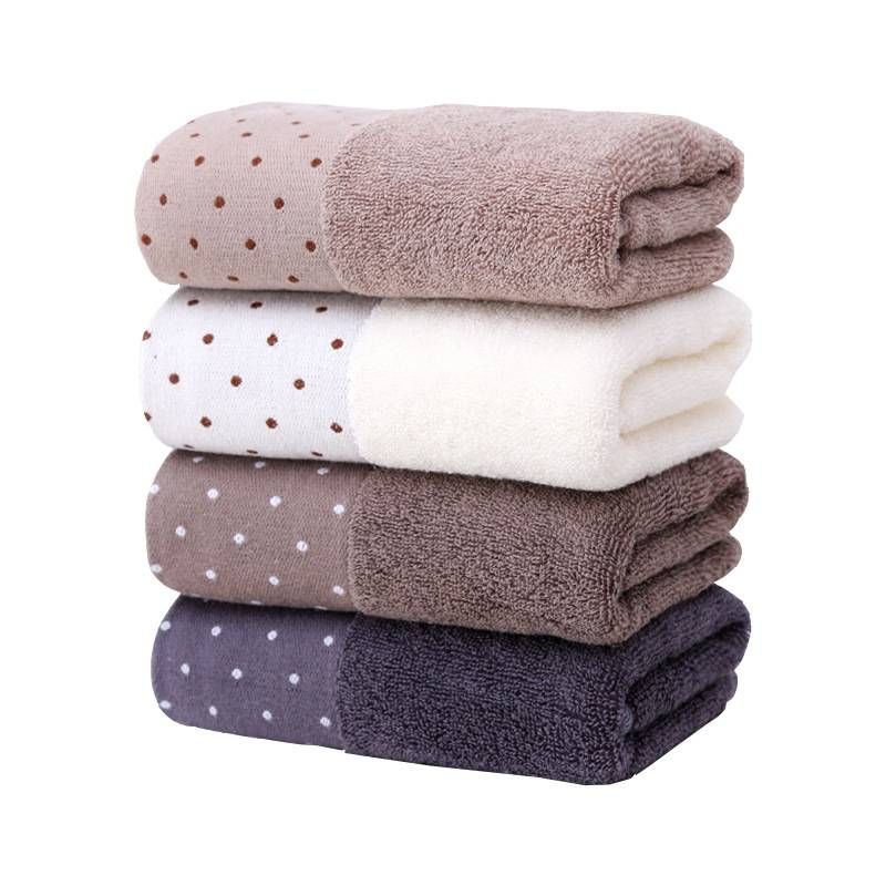 Towel Discontinued Polka Dot Towel Pure Cotton Towel Embroidered Logo Towel Gift_voghion.com