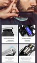 Household Hair Clipper, Multi-functional Oil Head Engraving, Water Washing, Digital Display, High-power Silent Hair Salon Electric Clipper_voghion.com