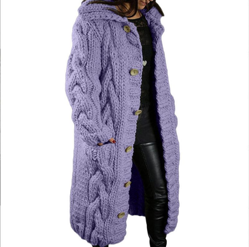 Damen neue Strickjacke große Größe Pullover Mantel Mode_voghion.com