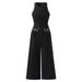 Young Girls Clothing Youth Jumpsuit Sleeveless Waist Lace Trousers_voghion.com