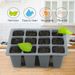 1pc Silicone 12 Cell Seed Starting Tray Seedling Germination Container Indoor Garden Nursery Pots Reusable Propagation Grow Box_voghion.com