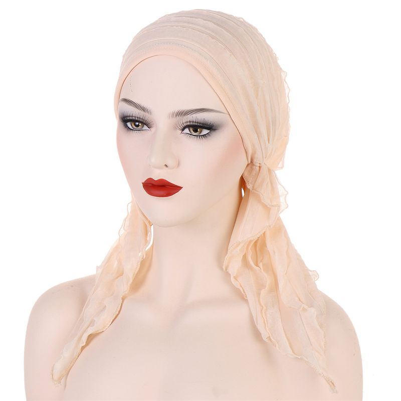 Neue Kuh-Lamellen-Turban-Mütze mit zwei langen Schwänzen, atmungsaktiv, vielseitig und bequem, Flugzeug-Hut, Taschen-Turban-Mütze_voghion.com