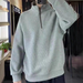 New long sleeved shirt with autumn and winter trendy half zipper casual hoodie for men, fashionable and simple stand up collar_voghion.com