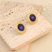 New light luxury retro irregular round earrings for women, inlaid with cat eye stones, high-end and exaggerated design, stainless steel earrings_voghion.com