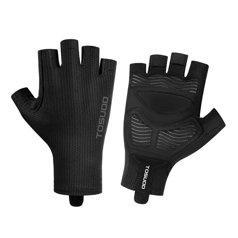 Sports & Entertainment half finger cycling gloves men's and women's road bike summer gloves breathable bicycle shock absorption_voghion.com