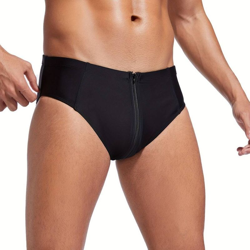 Niedrig geschnittene Badeslips für Herren – sexy und bequem für Strand und Pool (einfarbig und schnelltrocknend)_voghion.com