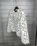 Faux Toscana Fur Coat Women's Short Jacket With Black & White Spots - Trendy Streetwear Style, S/M/L Sizes_voghion.com