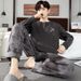 Pajamas Men In Autumn, Cotton Pullover, Long Sleeved, Loose Fit, Plus Size, Men's Home Suit For Autumn_voghion.com