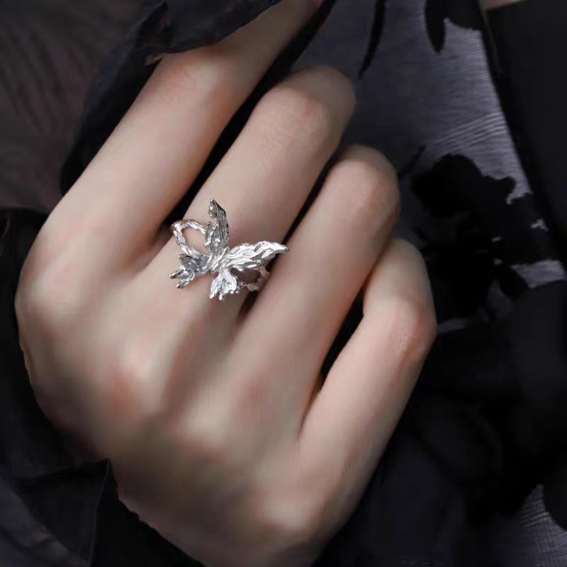 Exquisite Three-dimensional Butterfly Ring For Women, Simple Fashionable Temperament, Adjustable Opening, Sweet Cool,_voghion.com