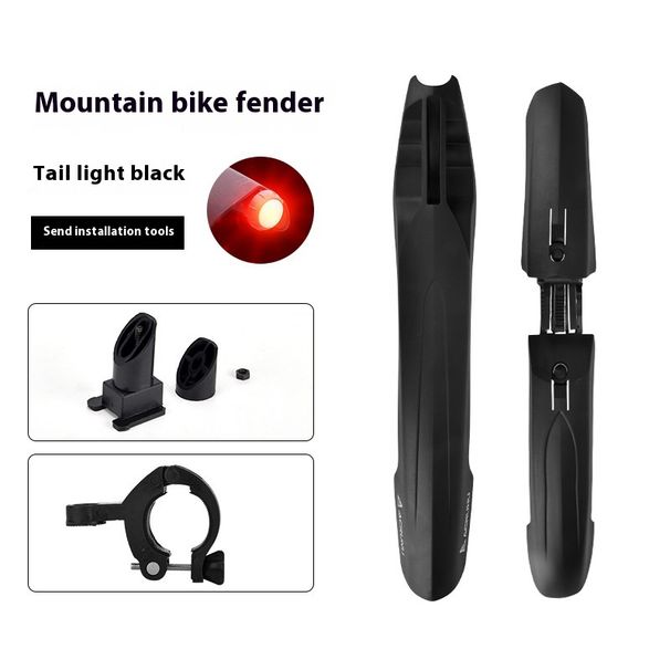 Roue de vélo de montagne ACRUNU entièrement enveloppée de tuiles garde-boue arrière 26 pouces pare-pluie_voghion.com