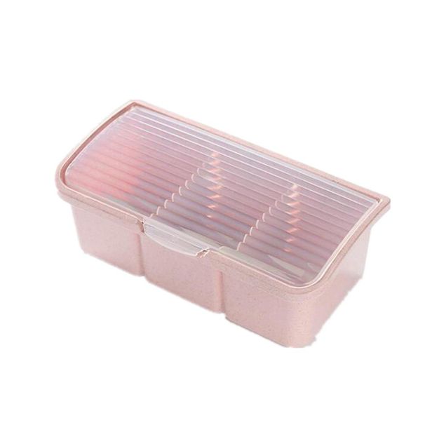 3Pcs Seasoning Box Condiment Storage Container Rack Spice Jar 3 Cells With Spoon Spice Box Storage Container Condiment Jars For Spice_voghion.com