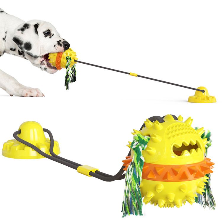 Pet New Product Strong Suction Cup Teeth Grinding Dog Supplies Durable Chew Ball Toy_voghion.com