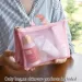 Mesh Storage With Compartment Cosmetic Bags Makeup Portable Travel Toiletry Bag Skincare Toiletries Organizer Pouch_voghion.com