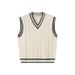 Men's Clothing College Style Neck Knitted Vest Men's Autumn And Winter American Retro Loose Sleeveless Sweater Vest Pullover Waistcoat Jacket_voghion.com