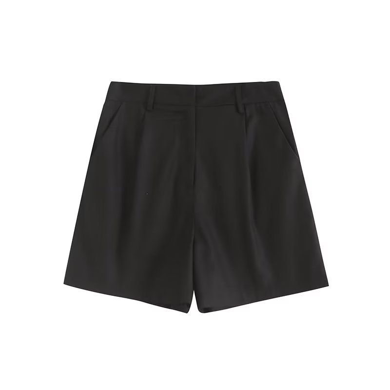 Damenbekleidung lässiger Westeanzug Leinenmischung lockere Weste + Shorts Anzug_voghion.com