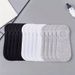 2025d Unisex Simple Casual Solid Color Short Spring Summer Black White Gray Sweat-Absorbing Breathable Low-Cut Invisible Socks_voghion.com