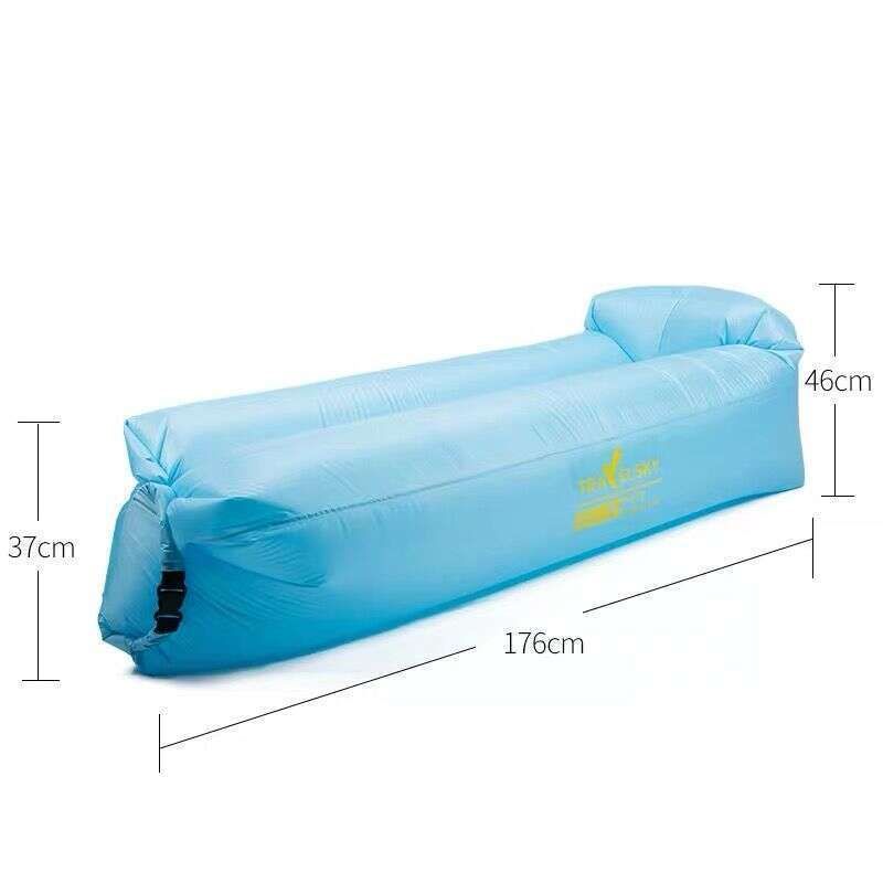 Udendørs doven oppustelig sofapose camping enkelt lur seng strand bærbar luftmadras stol_voghion.com