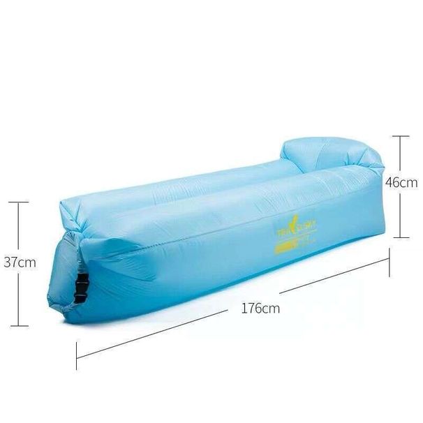 Udendørs doven oppustelig sofapose camping enkelt lur seng strand bærbar luftmadras stol_voghion.com