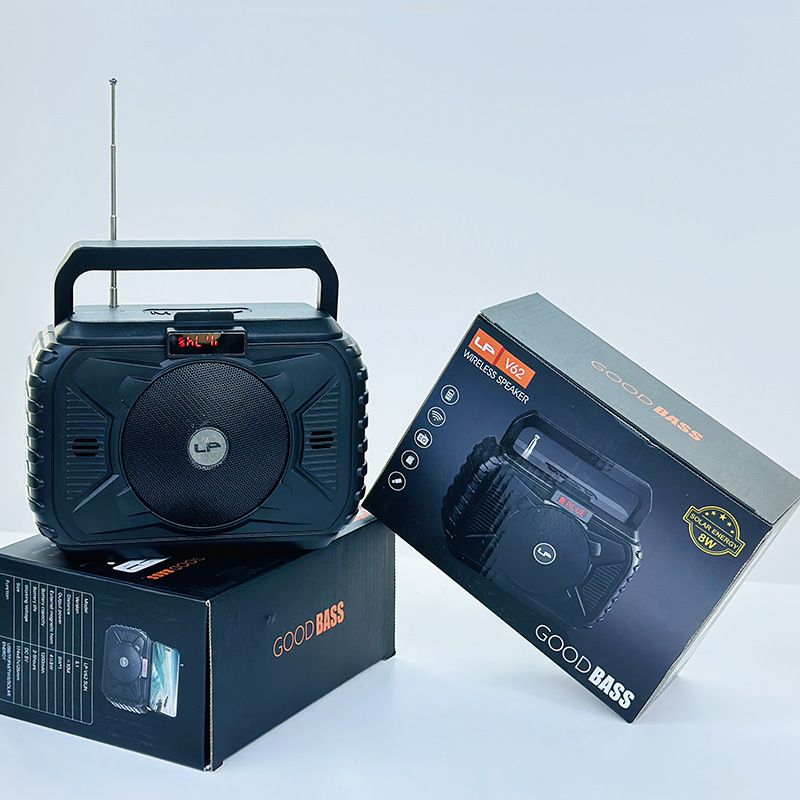 New solar powered wireless Bluetooth speaker, portable outdoor home handheld radio, subwoofer, small speaker card_voghion.com