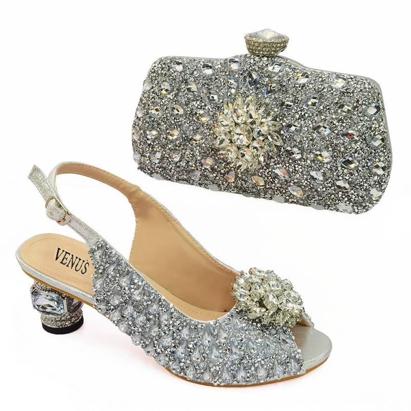 Fashion Design Shoes Match Bag Banquet Shoes Bag Nigerian Ladies Shoes And Bag_voghion.com