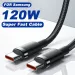 120 W USB zum schnellen Laden, geflochtenes Typ-C-Ladedatenkabel für iPhone 15 Pro Max, Samsung Galaxy S24, S23, Ultra 22_voghion.com