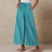 Damen Sommerhose mit Tasche, gestreift, gerader Kordelzug, weites Bein, Strand, lässig, lange Hose_voghion.com