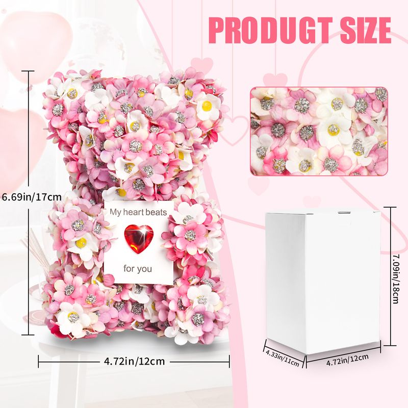Home Furniture Creative Simulated Rose Bear Wedding Proposal Gift Diy Birthday Confession Bride Gift_voghion.com