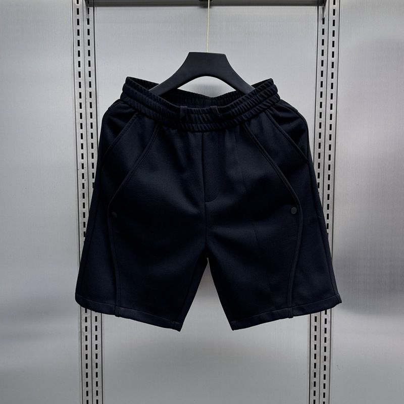 Men's Clothing Fashion Brand Ins Personality Splicing Men's All Match Straight Shorts 2025 Summer Elastic Drawstring Sports Big Pants_voghion.com